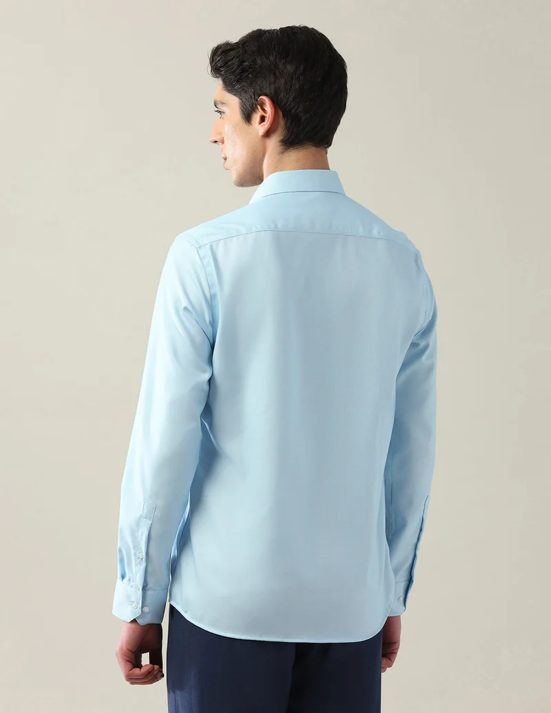 Arrow Blue Manhattan Slim Fit Autopress Shirts for Men | Best Price UAE
