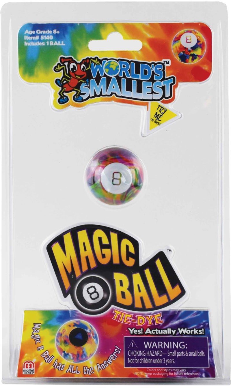 Worlds Smallest World's Smallest Magic 8 Ball Tie Dye, Multi, Model:5140