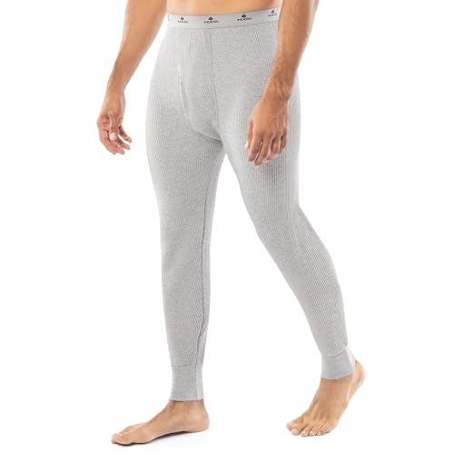 Indera Men's Heavyweight Cotton Waffle Long Johns Thermal Underwear Bottom, Heather Grey, 2X - Image 3