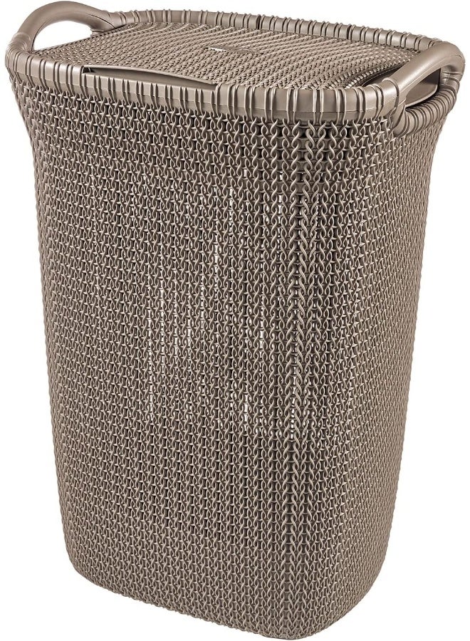 Curver,Knit,Laundry Basket,long,57L,Brown Color - Image 1