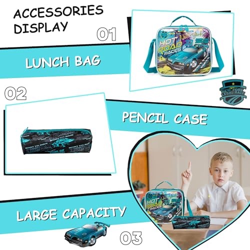 Meetbelify Kids Rolling Backpack with Wheels for Boys Rolling Backpacks with Lunch Box for Elementary School Students 3 in 1 Travel Luggage Suitcase for Boys Age 8-10 - Image 5