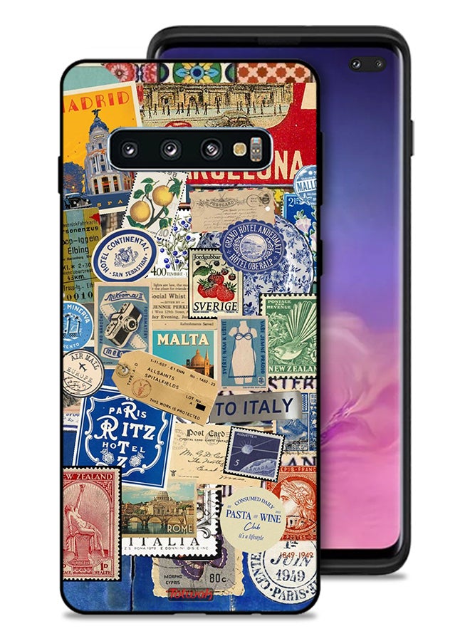 Tolwak Samsung Galaxy S10 Plus Protective Case Cover Stickers Of Different Cities - Image 1