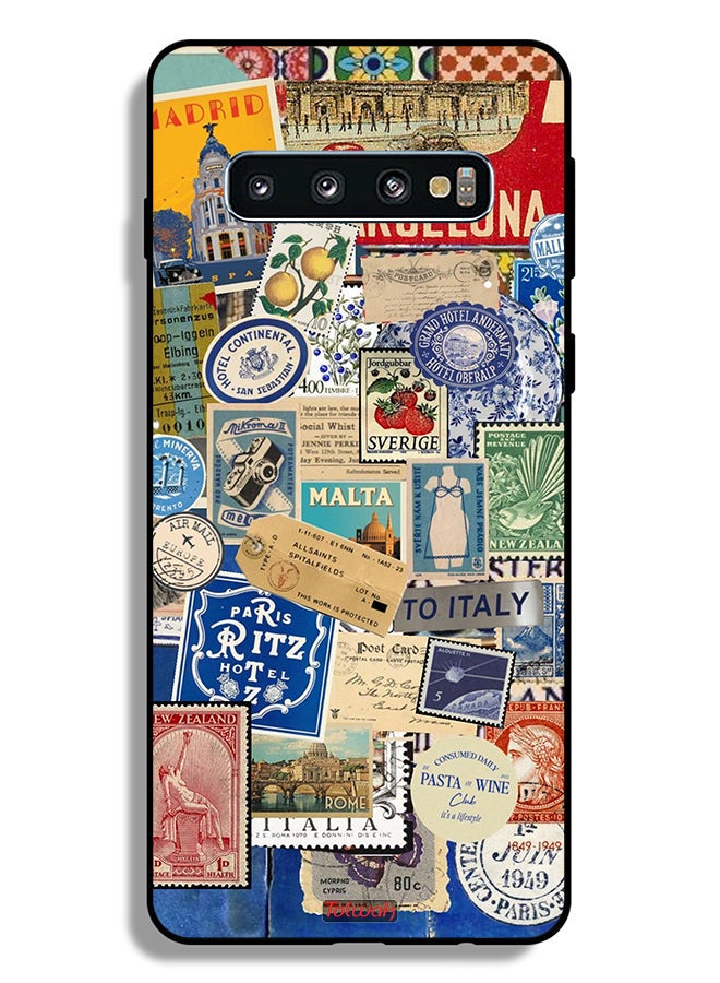 Tolwak Samsung Galaxy S10 Plus Protective Case Cover Stickers Of Different Cities - Image 2