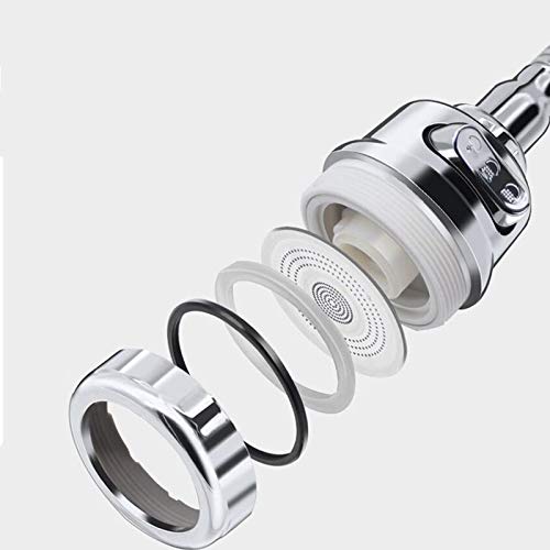 1 PCS Movable Kitchen Faucet Head 3 Modes Adjustable Faucet Sprayer Head with Hose 360 Rotatable Water Saving Faucet Anti Splash Power Spray Tap and Bubbler Connector for Kitchen CLong Hard Nozzle - Image 5