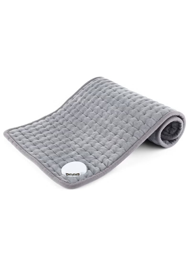 Generic Electric Heating Pad for Back Pain Relief, 24" x 12", Grey, Flannel, 10 Heat Settings, 3 Timer Options, Auto Shut Off - Image 1