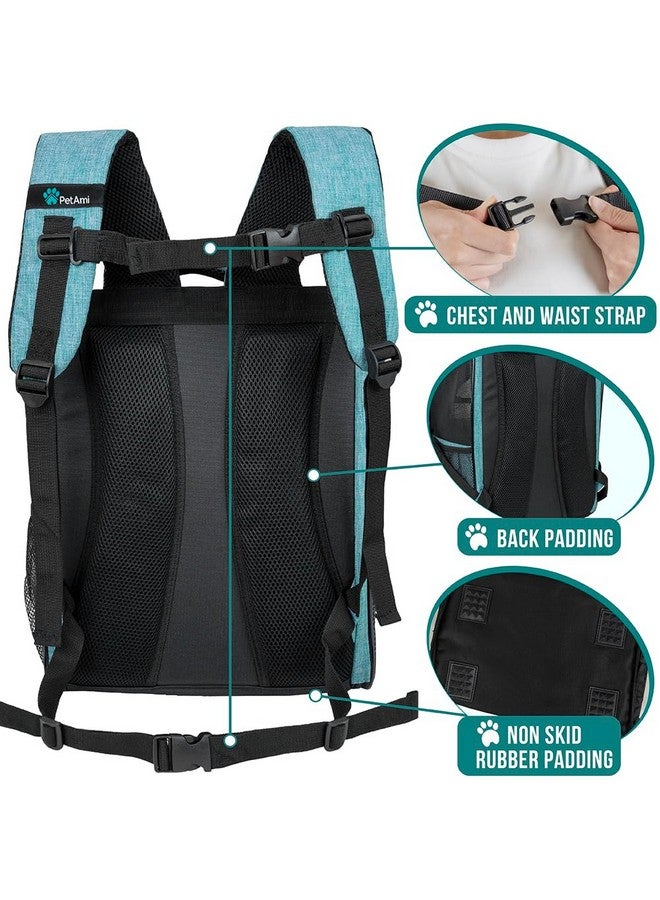 PetAmi Dog Backpack Carrier for Small Large Cat, Pet, Puppy, Ventilated Pet Hiking Backpack Travel Bag, Airline Approved Cat Backpack Carrier, Camping Biking Dog Bag Up to 18lbs Pet, Teal Turquoise - Image 5