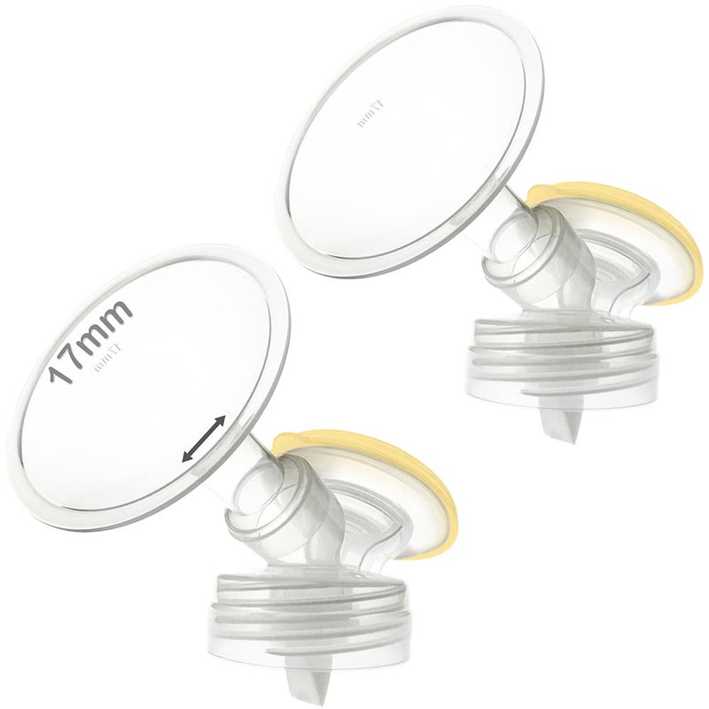 Nenesupply Pump Parts 17mm Compatible with Bellababy Breastpump Baby Bella Baby MiniO Double Breastpumps Replace Bella Baby Pump Parts Detachable Flange Pump Accessories Include Valve Membrane Flange - Image 1