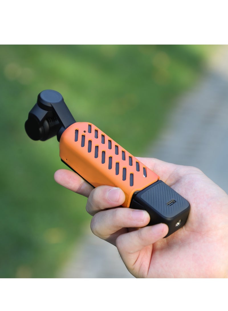 Sunnylife حافظة سيليكون لجهاز DJI OSMO Pocket 3، حافظة واقية مضادة للخدش ومضادة للانزلاق، حجم صغير متوافق مع Pocket 3 مع حبل عنق - Image 1