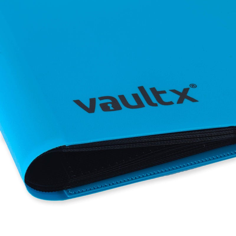 Vault X 4 Pocket Trading Card Strap Binder, 160 cards, Standard, 20 Side-Loading Pages, Folder for Collectible Card Games, Sports, TCG (Blue) - Image 5