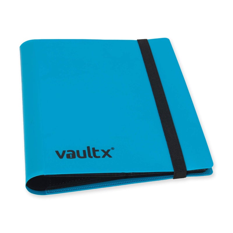 Vault X 4 Pocket Trading Card Strap Binder, 160 cards, Standard, 20 Side-Loading Pages, Folder for Collectible Card Games, Sports, TCG (Blue) - Image 2