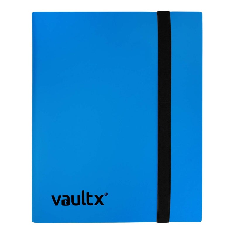 Vault X 4 Pocket Trading Card Strap Binder, 160 cards, Standard, 20 Side-Loading Pages, Folder for Collectible Card Games, Sports, TCG (Blue) - Image 1