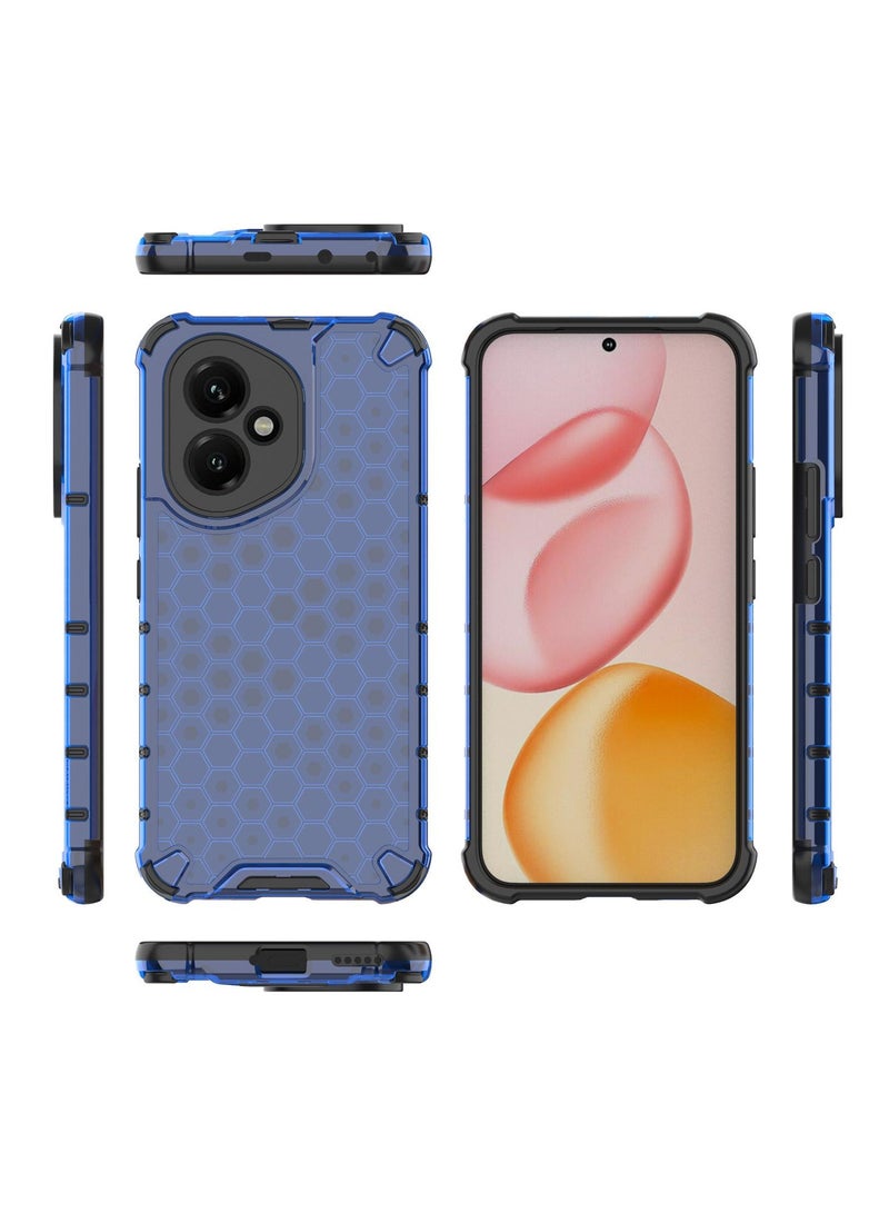 Case Cover Honeycomb Case Shockproof Camera Protection Cover Compatible with Honor 400 (Blue) - Image 3