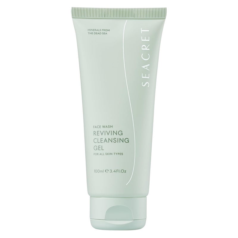 SEACRET Reviving Cleansing Gel  Gentle Face Wash for Women  Facial Cleanser with AHA  Hydrating  Rejuvenating Skin Cleanser  Naturally Scented with Lavender Rosemary  Sage Aroma  42 fl oz