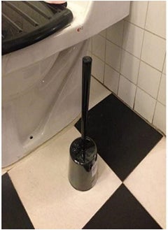 Generic Toilet Brush and Holder , Toilet Bowl Brush and Holder with Long Handle,  Durable PP Bristles, Modern RV Bathroom Accessories, Deep Cleaning, Wall mountable （Black）  - Image 2