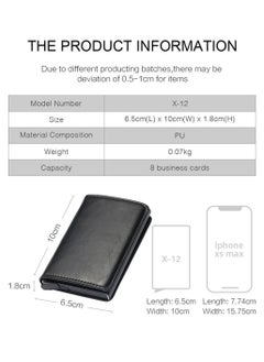 We Happy RFID Protection Leather Cover Ultra-Thin Aluminum Case Premium Credit Card Holder Automatic Pop UP Wallet  - Image 3
