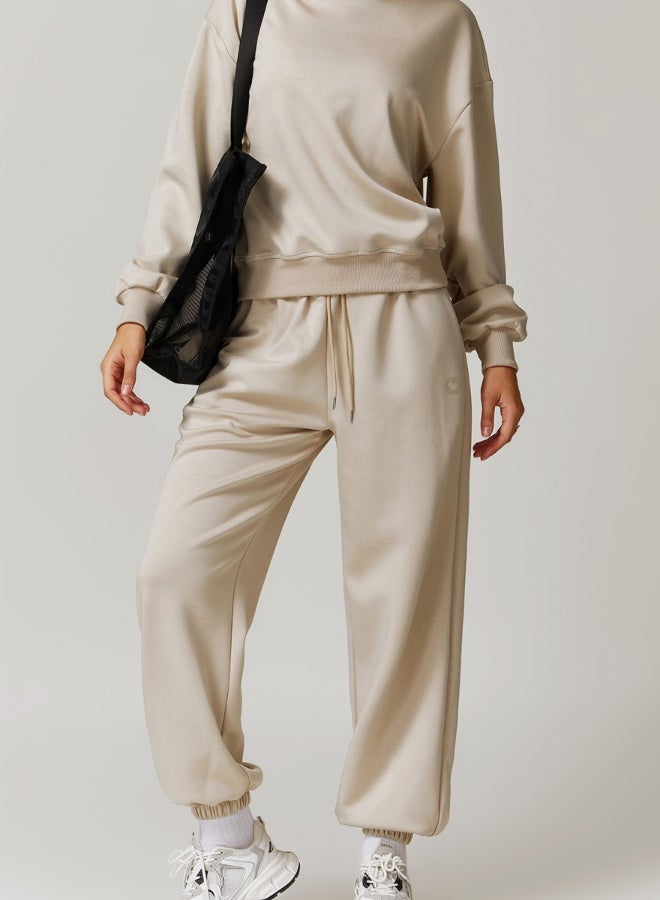 KAWN.YOGA Womens Mid Waist Oversized Wide Leg Joggers  - Image 3