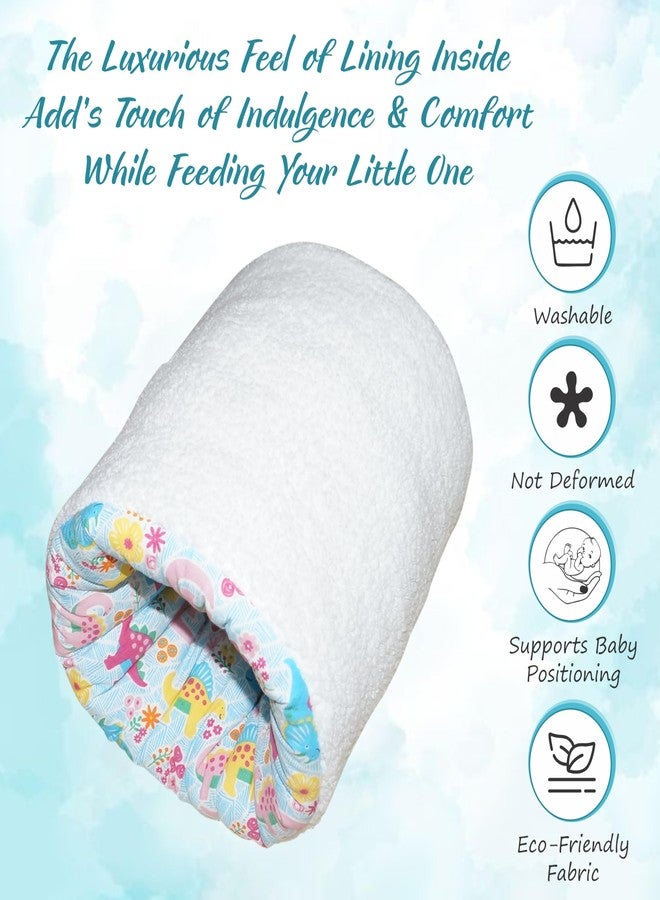 Gordon Home Nursing Arm Pillow, Breastfeeding and Bottle Feeding Head Support Pillow, Travel-Friendly and Washable (Dinosar) - Image 4