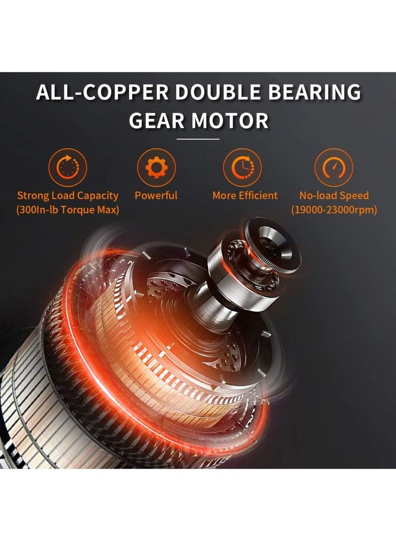 واكيمي مجموعة محرك حفر لاسلكي مع بطاريتين، حفر كهربائي 12 فولت، 30Nm 18+3 القابض، 3/8" لوحة بدون مفتاح، سرعة متغيرة، ومفك كهربائي LED مدمج لحفر الثقوب في الجدران والطوب والخشب والمعدن - Image 2