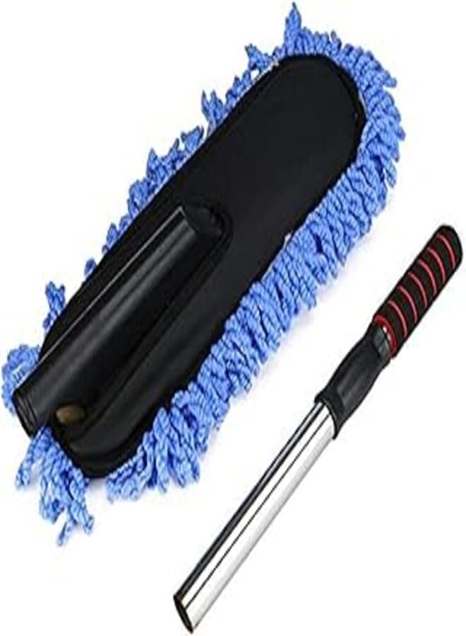 2017 new Car Wash Cleaning Brush Duster Dust Wax Mop Microfiber Telescoping Dusting Tool car-styling-blue color-blue