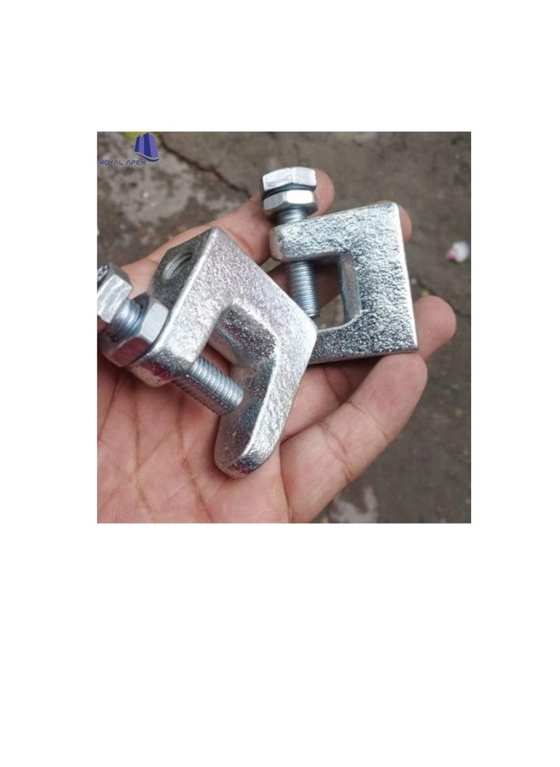 Generic - High Quality Wide Mouth Galvanized Beam Clamps (2, 12mm) - Image 1