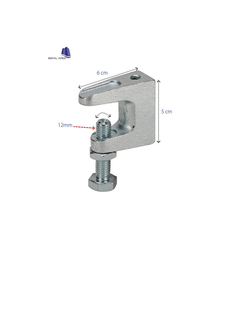 Generic - High Quality Wide Mouth Galvanized Beam Clamps (2, 12mm) - Image 1