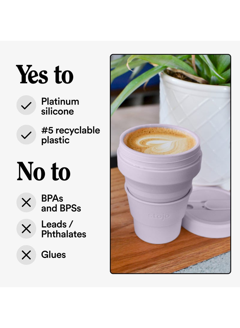 Stojo On The Go Coffee Cup | Pocket Size Collapsible Silicone Travel Cup, 12oz / 355ml | No Straw Included  - Image 3