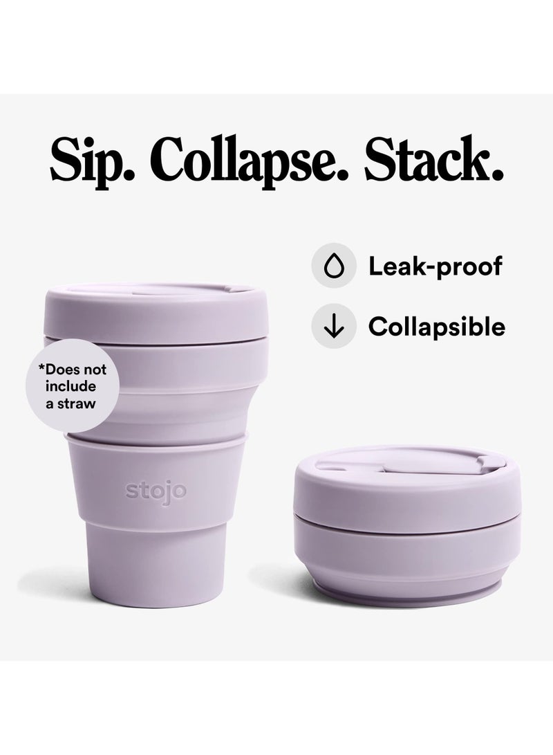 Stojo On The Go Coffee Cup | Pocket Size Collapsible Silicone Travel Cup, 12oz / 355ml | No Straw Included  - Image 4