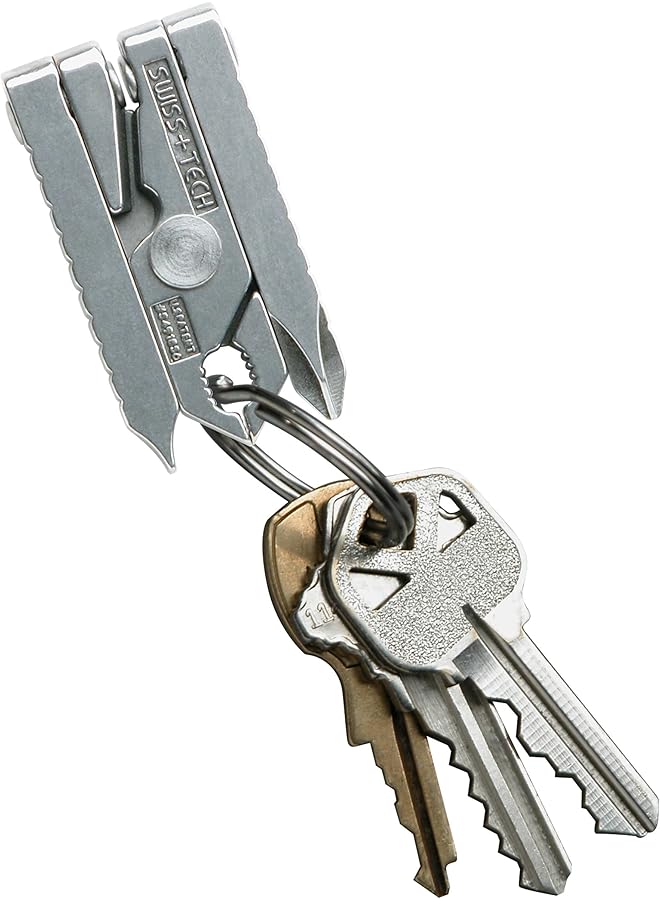SWISS+TECH St50022 Stainless Steel 6 In 1 Key Chain Multi Tool Polished Finish (Single Pack) - Image 3