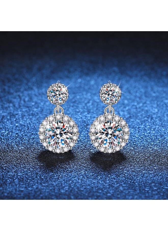 S925 Sterling Silver Moissanite Earrings Simple Temperament Round Bag Live D Color Karat Mosan Diamond - pzsku/ZE0CCC1DB4DF1987C851CZ/45/_/1739897111/ddeb14b7-a839-40ca-b3e3-138cf0f799de