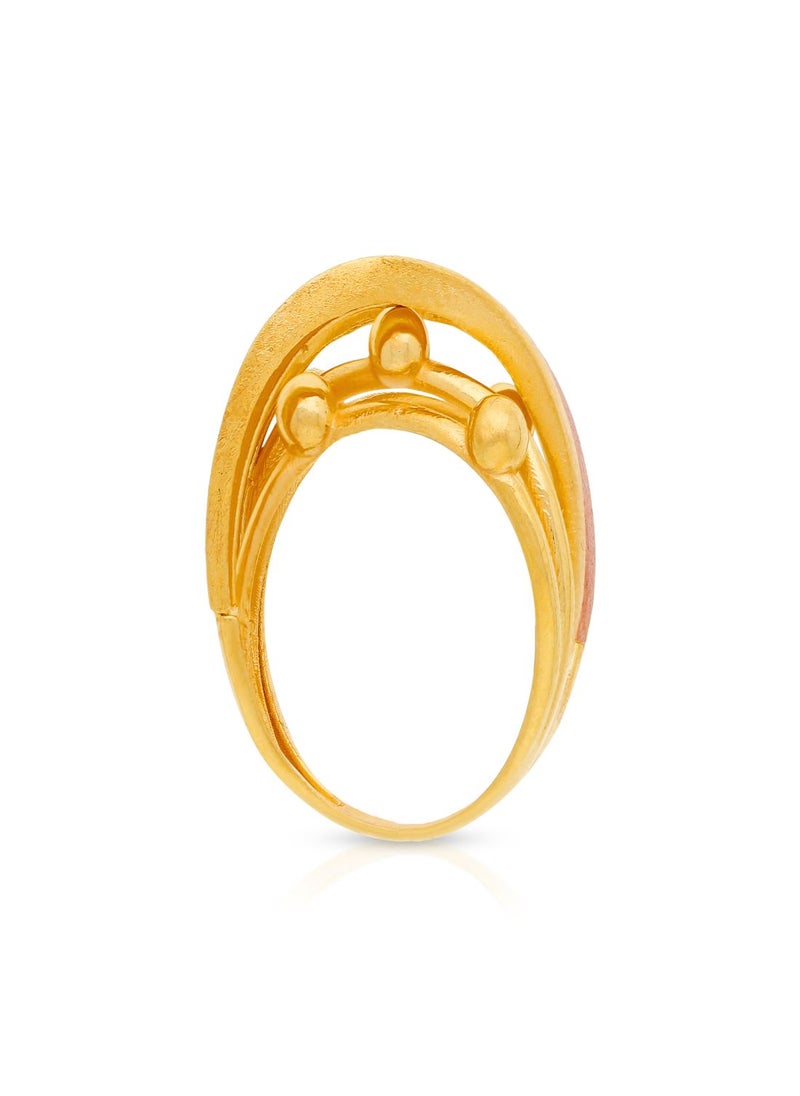 Malabar Gold and Diamonds - 22 Carat 916 Purity Multicolour Gold Ring RG3463406T15 For Women - Image 1