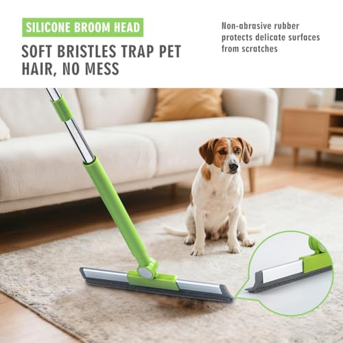 MXF Pet Hair Remover Kit - Including Carpet Rake & Large Lint Roller, 2 in 1 Pet Hair Removal Tool Cat Dog Fur Rakes Scraper Carpet Broom for Carpets, Rugs, Mats, Pet Beds - Image 4