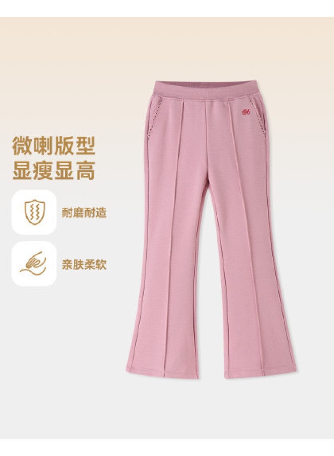Annil Girls' Pants 2025 Autumn New Casual Sporty Black Trousers Fashion Flared Stretch Joggers - Image 1