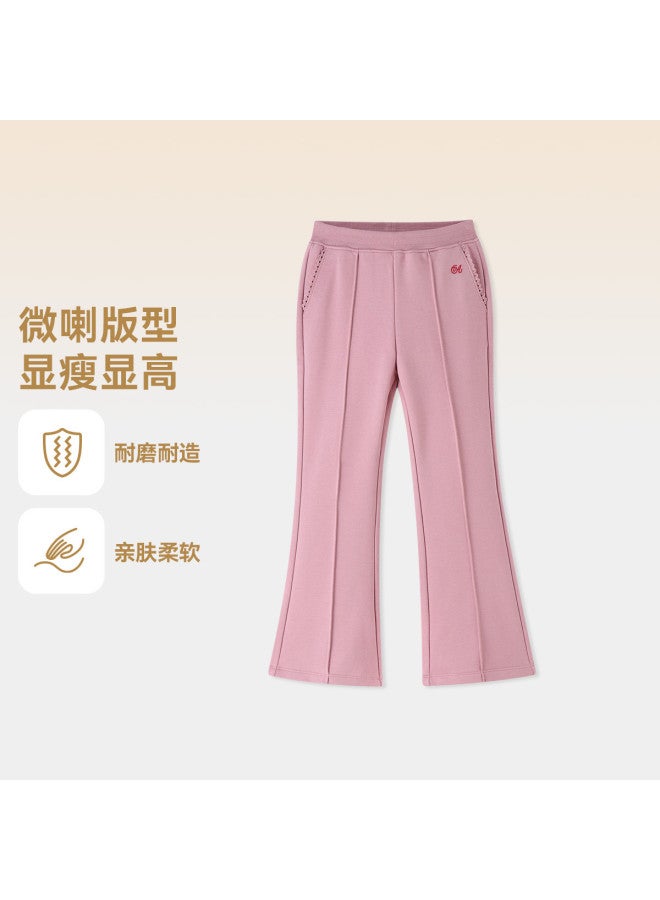 Annil Girls' Pants 2025 Autumn New Casual Sporty Black Trousers Fashion Flared Stretch Joggers - Image 2