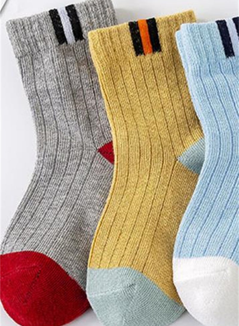 5 pairs of children's socks combed cotton breathable children's socks - Image 3