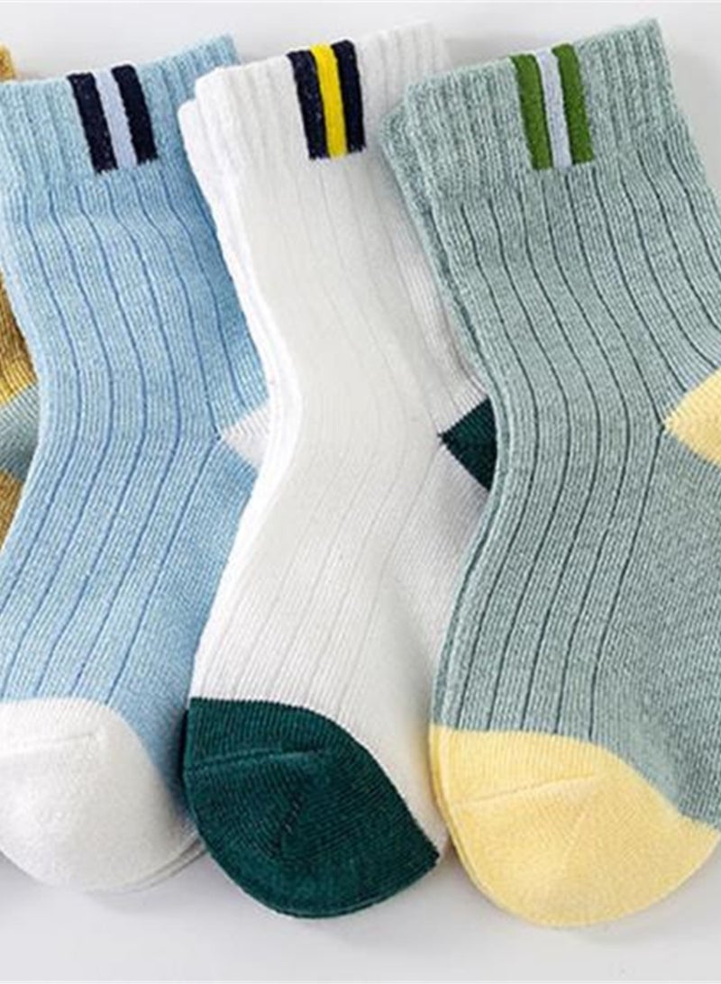 5 pairs of children's socks combed cotton breathable children's socks - Image 4