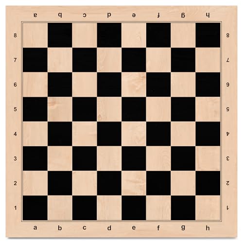 a&a AA 1725 Professional Wooden Chess Board with Storage BagEbony Wood Maple Inlay 175 Squares wNotation - Image 5
