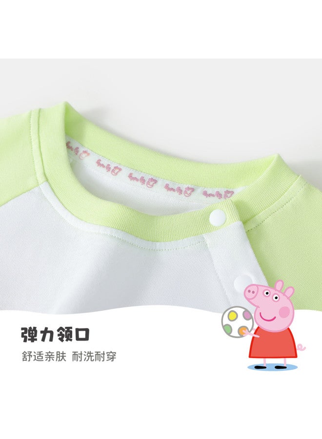 Peppa Pig summer Girls' Thin Outfit Baby Cartoon Casual Set Short Sleeve Shorts Set - Image 4