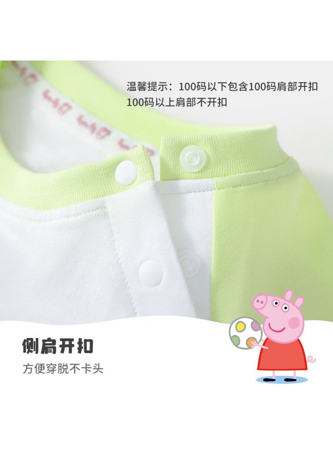 Peppa Pig summer Girls' Thin Outfit Baby Cartoon Casual Set Short Sleeve Shorts Set - Image 5