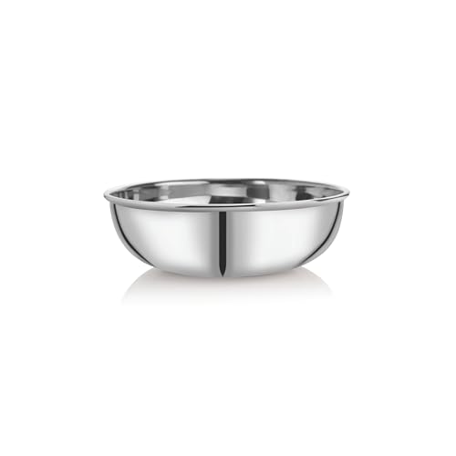 EMBASSY Premium 18G Plain Tasla (Kadhai Without Handle), Size 9, 16.5 cms, 700 ml, Heavy/Thick, Stainless Steel - Image 1