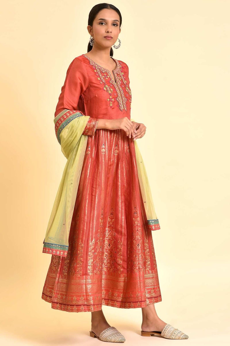 Wishful Women Fit And Flare Maxi By W Dress & Dupatta_23Fesp11186-119421_M, Assorted - Image 5