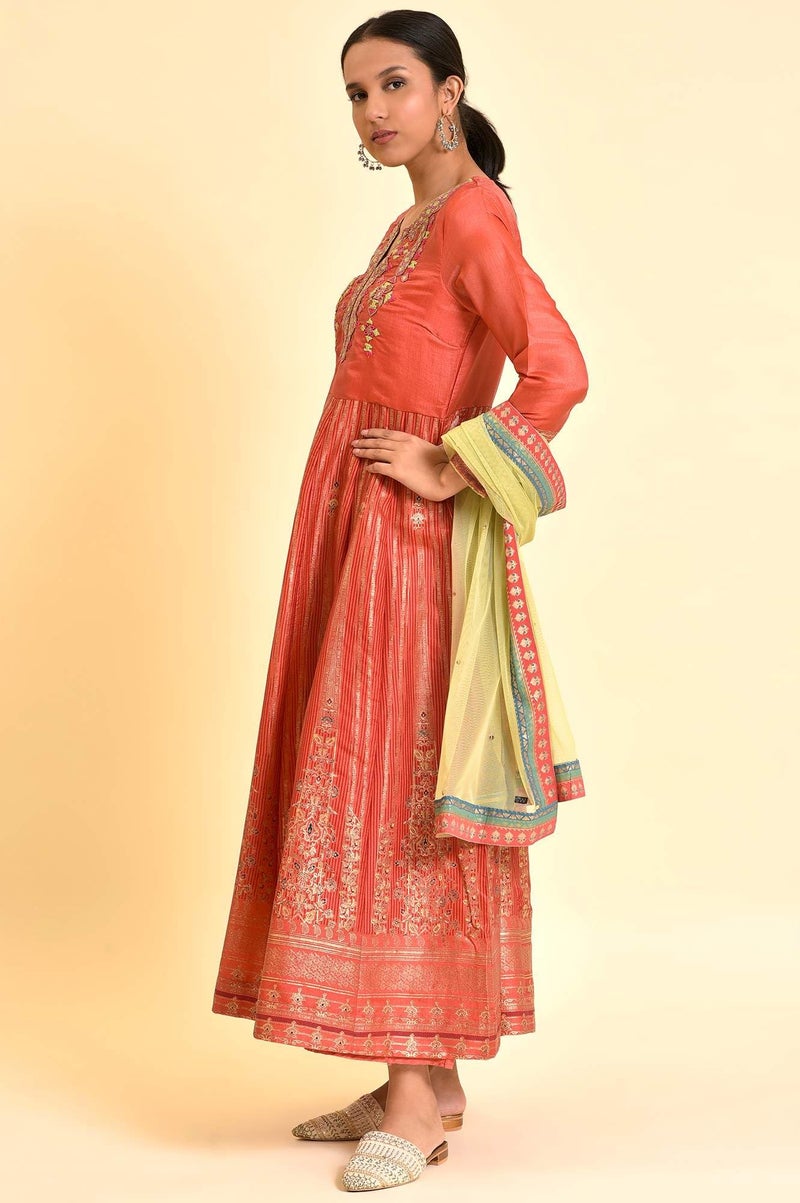 Wishful Women Fit And Flare Maxi By W Dress & Dupatta_23Fesp11186-119421_M, Assorted - Image 4