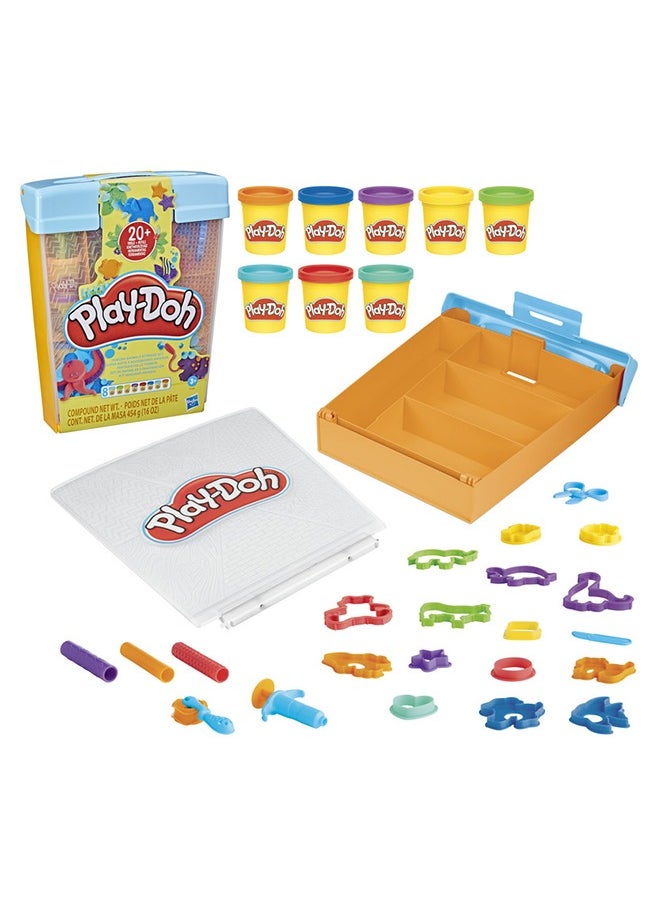 Play-Doh - مجموعة تخزين حيوانات متخيلة، 22 ملحقات، أنشطة الحرف والفنون للأطفال من عمر 3 سنوات فما فوق، ألعاب حيوانات - Image 1