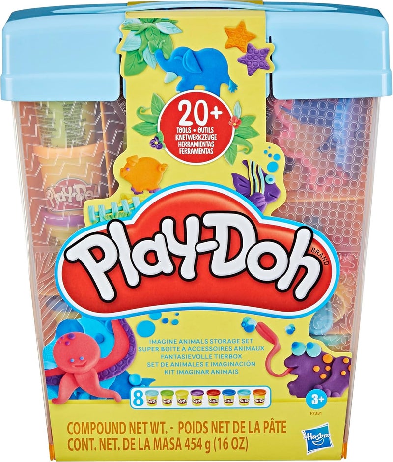 Play-Doh 0Imagine Animals Storage Set, 22 0Accessories, Arts and Craft Activities for Kids 3 Years & Up, Animal Toys - Image 2
