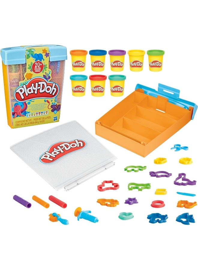 Play-Doh 0Imagine Animals Storage Set, 22 0Accessories, Arts and Craft Activities for Kids 3 Years & Up, Animal Toys - Image 1