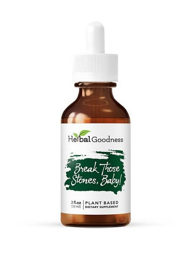 Herbal Goodness Break Those Stones Baby - Kidney Cleanse Detox and Liver Detox Health Herbal Supplement, Chanca Piedra (Kidney Stone Breaker), Dandelion Root Supplement, Milk Thistle - 2 Fl. Oz - Image 1