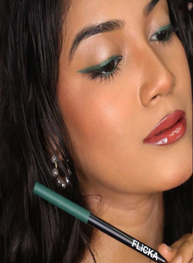 FLiCKA Wild & Kind Twist Kajal Pen - 04 Green Treasure- Waterproof & Long Lasting - 0.30gm - Image 4