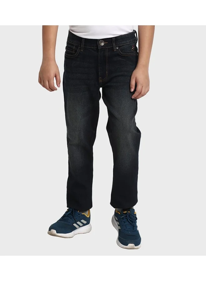 BEVERLY HILLS POLO CLUB Faded Mid Rise Straight Fit Jeans
