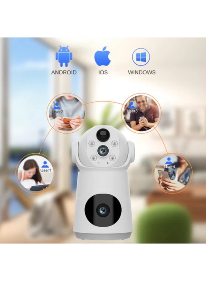 كروني كاميرا مراقبة لاسلكية كروني Vqs003wifi بدقة 4 ميجابكسل، تعمل بالبطارية، مزودة بخاصية واي فاي، مع كشف الحركة، ورؤية ليلية، وصوت ثنائي الاتجاه، ومراقبة منزلية - Image 3