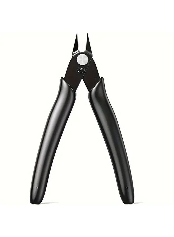 Black Micro Flush Cutter 5 Inch Precision Wire Cutters for Jewelry Electronics PCB - Image 1