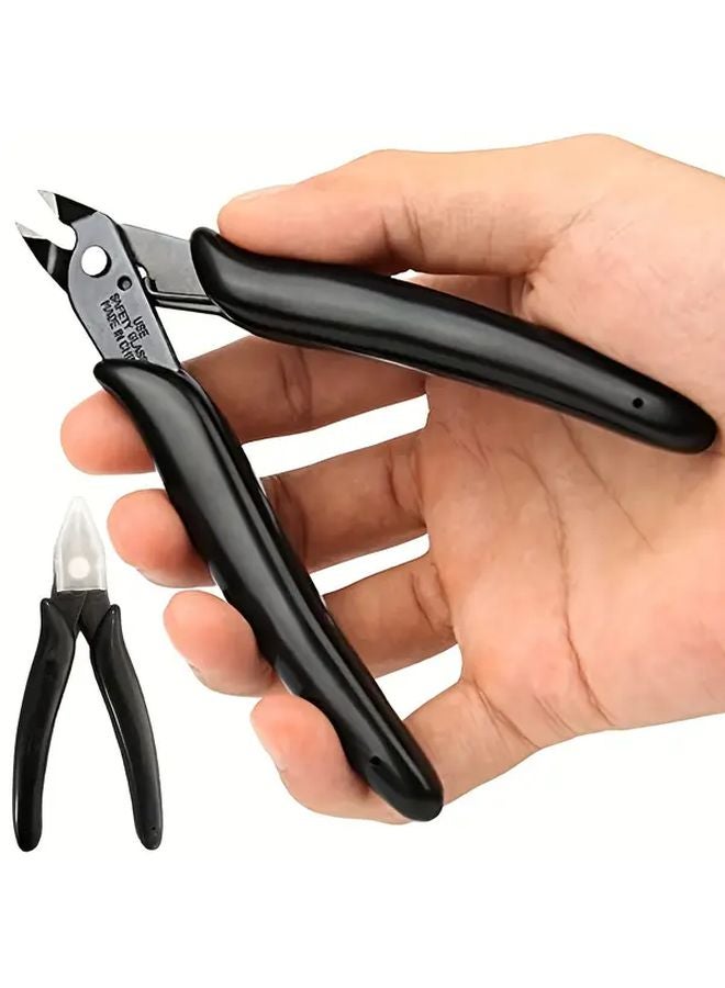 Black Micro Flush Cutter 5 Inch Precision Wire Cutters for Jewelry Electronics PCB - Image 2